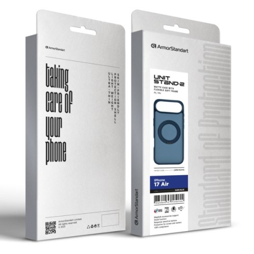 Чохол до мобільного телефона Armorstandart Unit Stand2 Apple iPhone 17 Air Dark Blue (ARM86344)