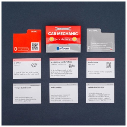 Навчальний набір English Student Картки для вивчення англійської мови Car Mechanic (укр.) (591226003)