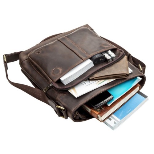 Сумка Shvigel Шкіряна Коричнева (11113)