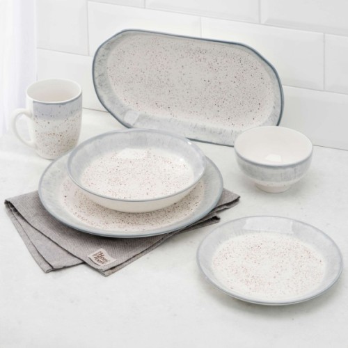 Чашка Ardesto Siena, 360мл, порцеляна, біло-сірий (AR2936SW)