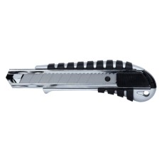Ніж монтажний Sigma корпус метал/гума, лезо 18мм, автоматичний замок (8211041)