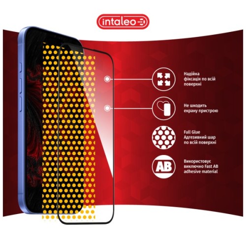 Скло захисне Intaleo Full Glue ESD Apple iPhone 16 Black (1283126594700)