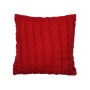 Подушка Прованс в'язана декоративна Коси червона 33х33 см (027419)