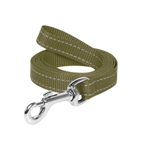 Повідець для собак Dog Extreme з нейлону Ш 20 мм Д 150 см хакі (046231)