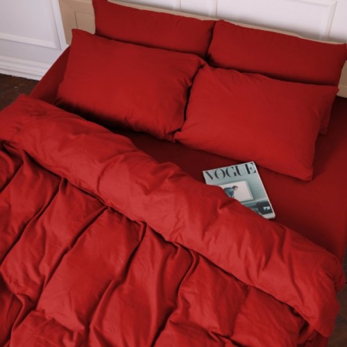 Постільна білизна MirSon 009 Red Фланель 2 x 160 x 220 Сімейний Євро (2200009651670)