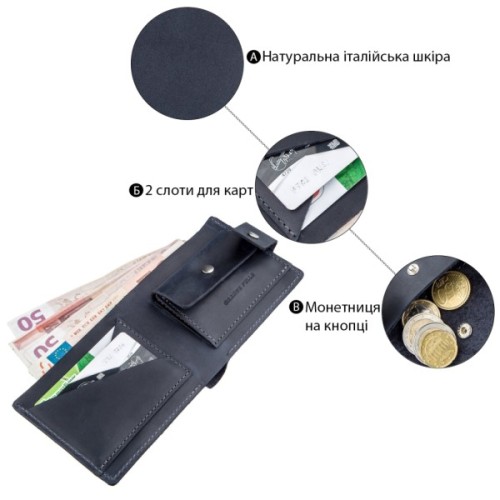 Портмоне Grande Pelle Синє (11231)
