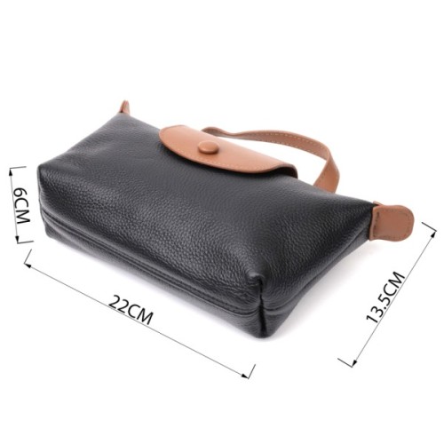 Сумка Vintage З натуральної шкіри Чорна (22252)