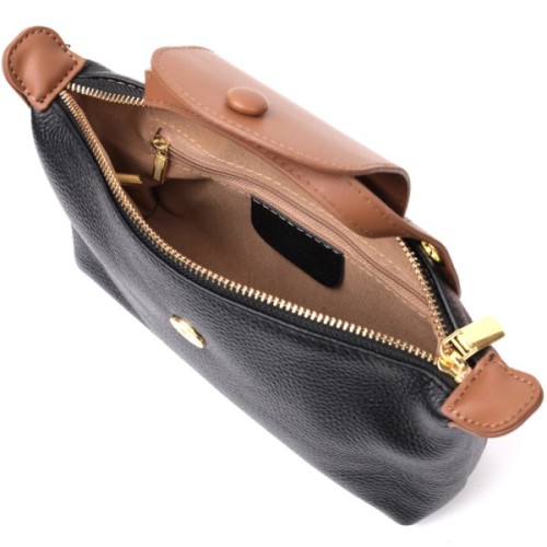 Сумка Vintage З натуральної шкіри Чорна (22252)