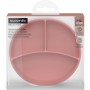 Тарілка дитяча Suavinex Colour Essence силіконова для вводу прикорму на 3 секції, +6 міс. рожева (402916)