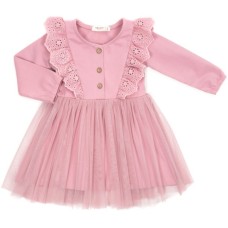 Плаття дитяче Breeze з мереживом та фатиновою спідницею (17805-98G-lilac)