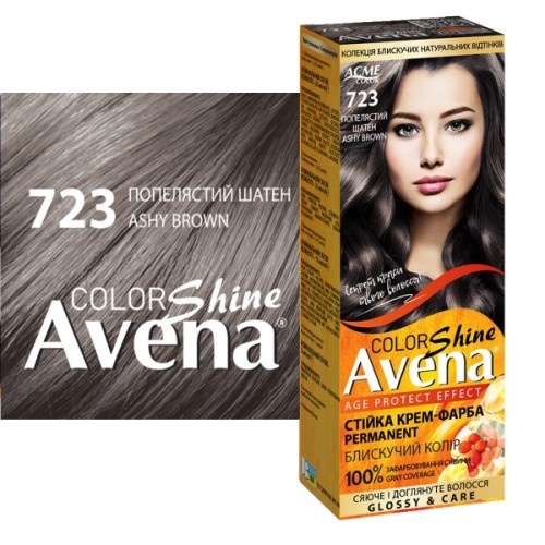 Фарба для волосся Acme Color Avena Shine Color Стійка 723 - Попелястий шатен (4823115502605)