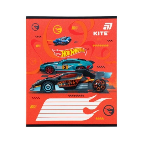 Зошит Kite Hot Wheels, 12 аркушів, коса лінія (HW26-235)