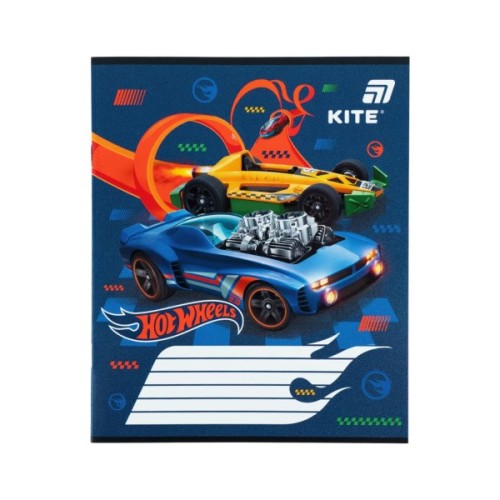 Зошит Kite Hot Wheels, 12 аркушів, коса лінія (HW26-235)