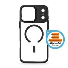 Чохол до мобільного телефона Armorstandart Unit-C MagCase Apple iPhone 17 Pro Max Black + Orange Button Set (ARM90589)