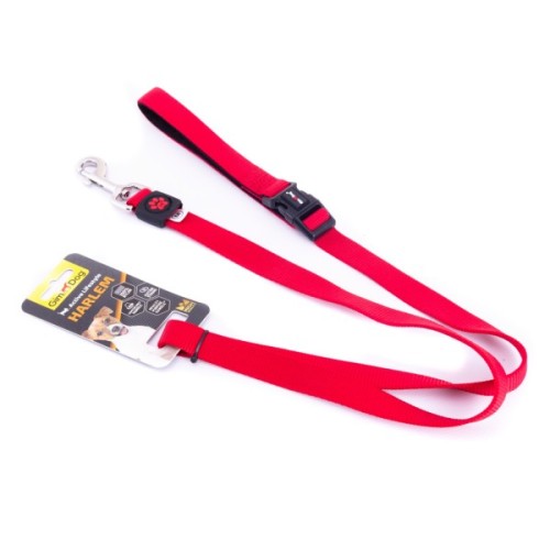 Повідець для собак GimDog HARLEM неопрен 2.5х120 см (червоний) (8009632058924)