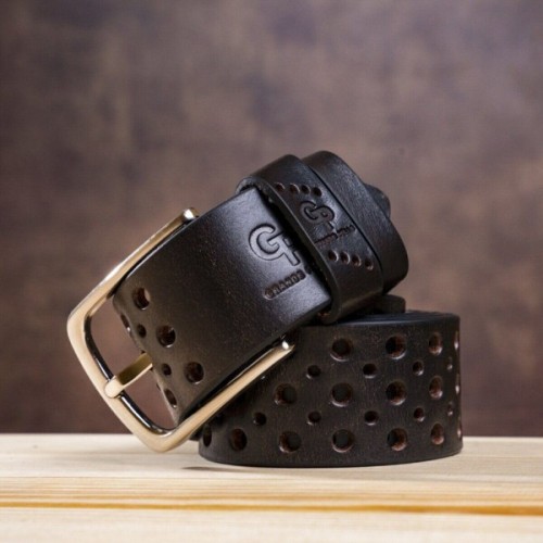 Ремінь Grande Pelle Джинсовий Коричневий (11133)