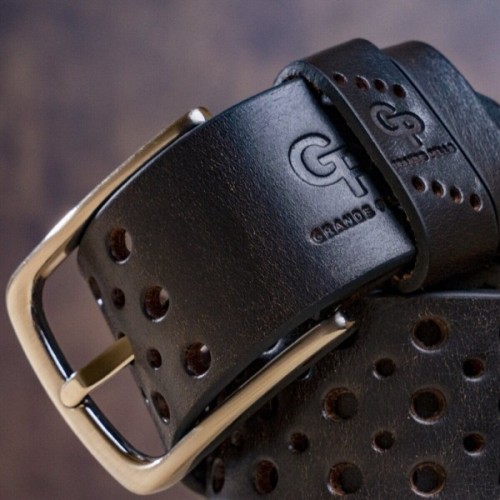 Ремінь Grande Pelle Джинсовий Коричневий (11133)