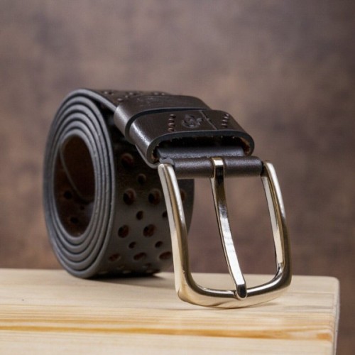 Ремінь Grande Pelle Джинсовий Коричневий (11133)