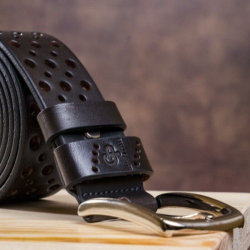 Ремінь Grande Pelle Джинсовий Коричневий (11133)