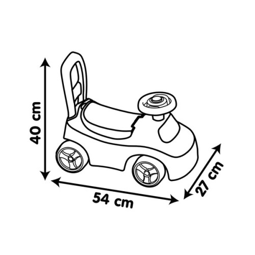 Чудомобіль Smoby рожевий, 54х27х40 см, 10 міс.+ (720542)