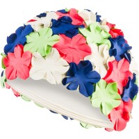 Шапка для плавання Aqua Speed Bloom 5704 105-02 білий, зелений, рожевий, синій Жін OSFM (5908217657046)