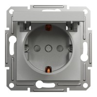 Розетка Schneider Electric ASFORA з кришкою, алюміній (EPH3100161)