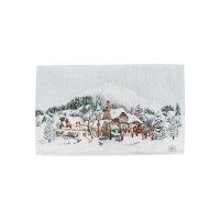 Серветка на стіл Прованс гобеленова з велюром Зимове місто 30х50 см (4823093450479)