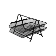 Лоток для паперів Buromax горизонтальний 2 в 1, металевий, чорний (BM.6250-01)