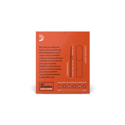 Тростина для кларнета D'Addario Rico - Bb Clarinet #3.5 - 10 Pack (RCA1035)