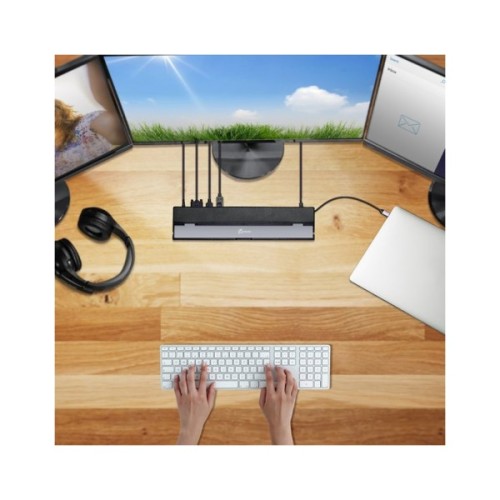 Порт-реплікатор J5create Dock-Station USB-C 10-in-1 (HDMI/PD/USB-A/USB-C/LAN/картридер/audio) (JCD543-N)