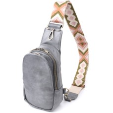 Сумка Vintage Через плече з екошкіри Сіра (22792)