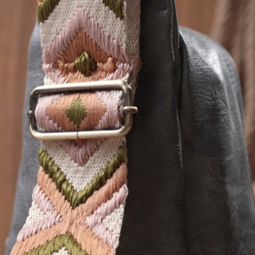 Сумка Vintage Через плече з екошкіри Сіра (22792)