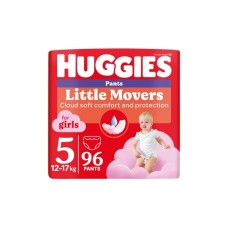 Підгузки Huggies Little Movers/Pants 5 (12-17 кг) для дівчаток 96 шт (5029054568170)