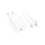 Зарядний пристрій BOROFONE USB-C PD20W + cable USB-C to Lightning white (6941991111419)