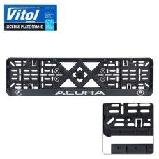 Рамка номерного знака Vitol з рельєфним написом ACURA (RN-VCH-15650-SR-AC)