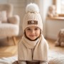 Шапка дитяча Na з шарфом (NA 1187-54-beige)