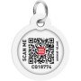 Адресник для тварин WAUDOG Smart ID з QR паспортом "Прапор", круг 25 мм (225-0229)