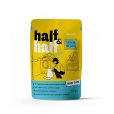 Вологий корм для кішок Half&Half шматочки з лососем у желе 100 г (4820261920901)