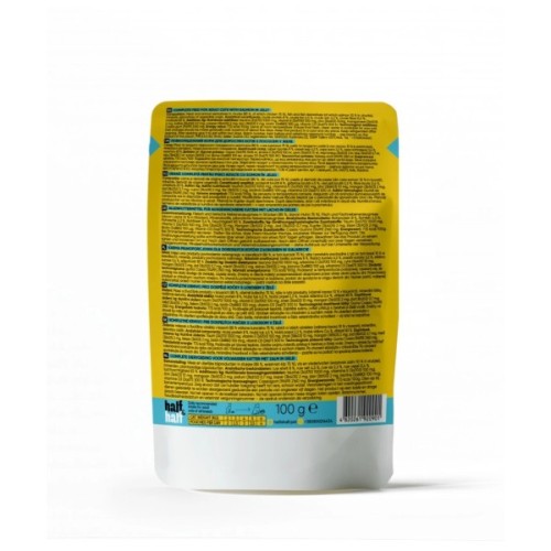 Вологий корм для кішок Half&Half шматочки з лососем у желе 100 г (4820261920901)