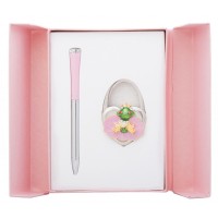 Ручка кулькова Langres набір ручка + гачок для сумки Fairy Tale Рожевий (LS.122027-10)