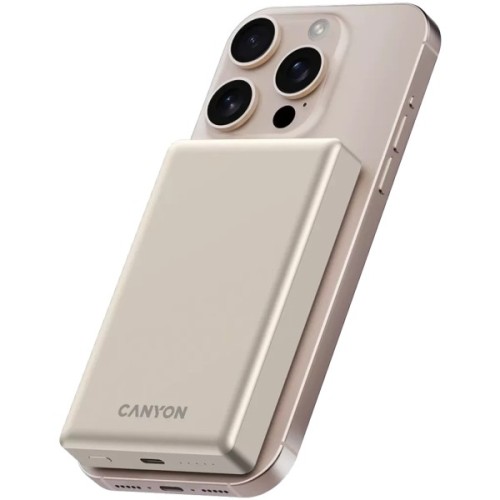 Батарея універсальна Canyon 10000mAh OnPower 510 slim Magsafe PD/20W Beige (CNS-CPB510BE)