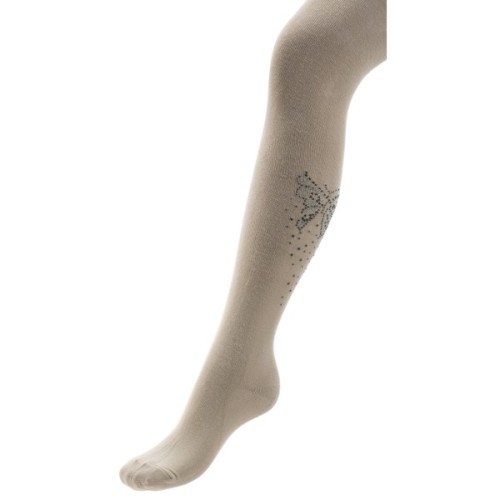 Колготки дитячі BNM з метеликами зі стразами (M0C0302-1172-5G-beige)