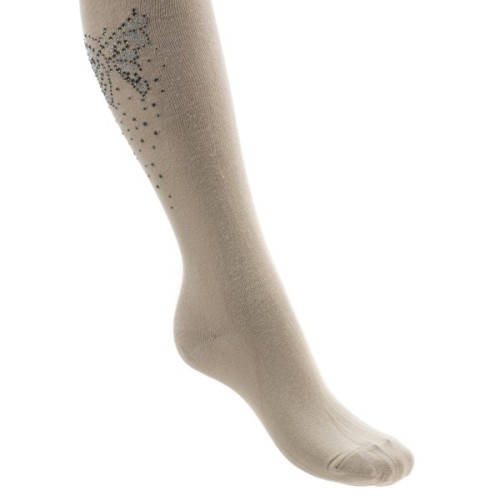 Колготки дитячі BNM з метеликами зі стразами (M0C0302-1172-5G-beige)
