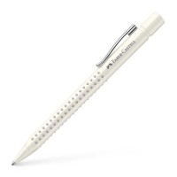 Ручка кулькова Faber-Castell автоматична Grip 2010, корпус білий, стрижень синій М (0.7 мм) (32029)
