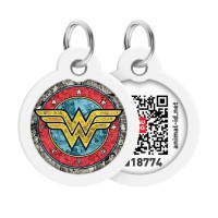 Адресник для тварин WAUDOG Smart ID з QR паспортом "Диво-жінка 2" коло 30 мм (230-1013)