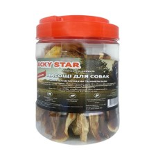 Ласощі для собак Lucky Star Кроляче вухо з м'ясом курки в тубі 500 г (4820112458621)