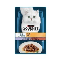Вологий корм для кішок Purina Gourmet Perle з Телятиною і Качкою у підливі 85 г (8445291187719)