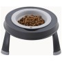 Посуд для собак Dexas Миска одинарна на складній підставці-мала 360 мл світло-сіра (0084297309091)