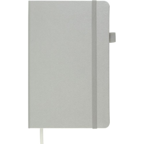 Книга записна Buromax Etalon 125x195 мм 96 аркушів в лінію обкладинка зі штучної шкіри Срібна (BM.291260-24)