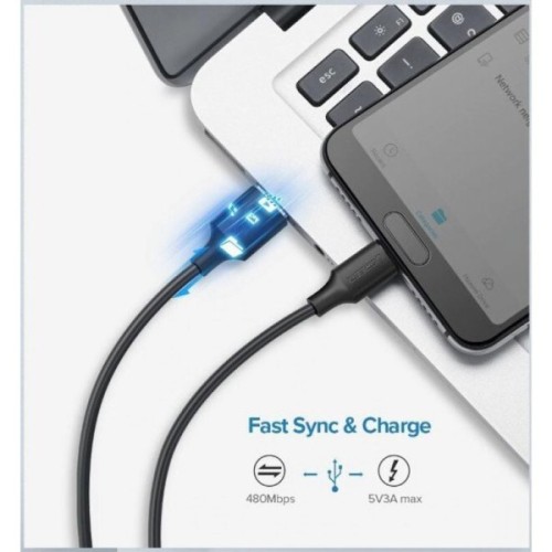 Дата кабель USB 2.0 AM to USB-C 1.0m US287 Black Ugreen (60116)